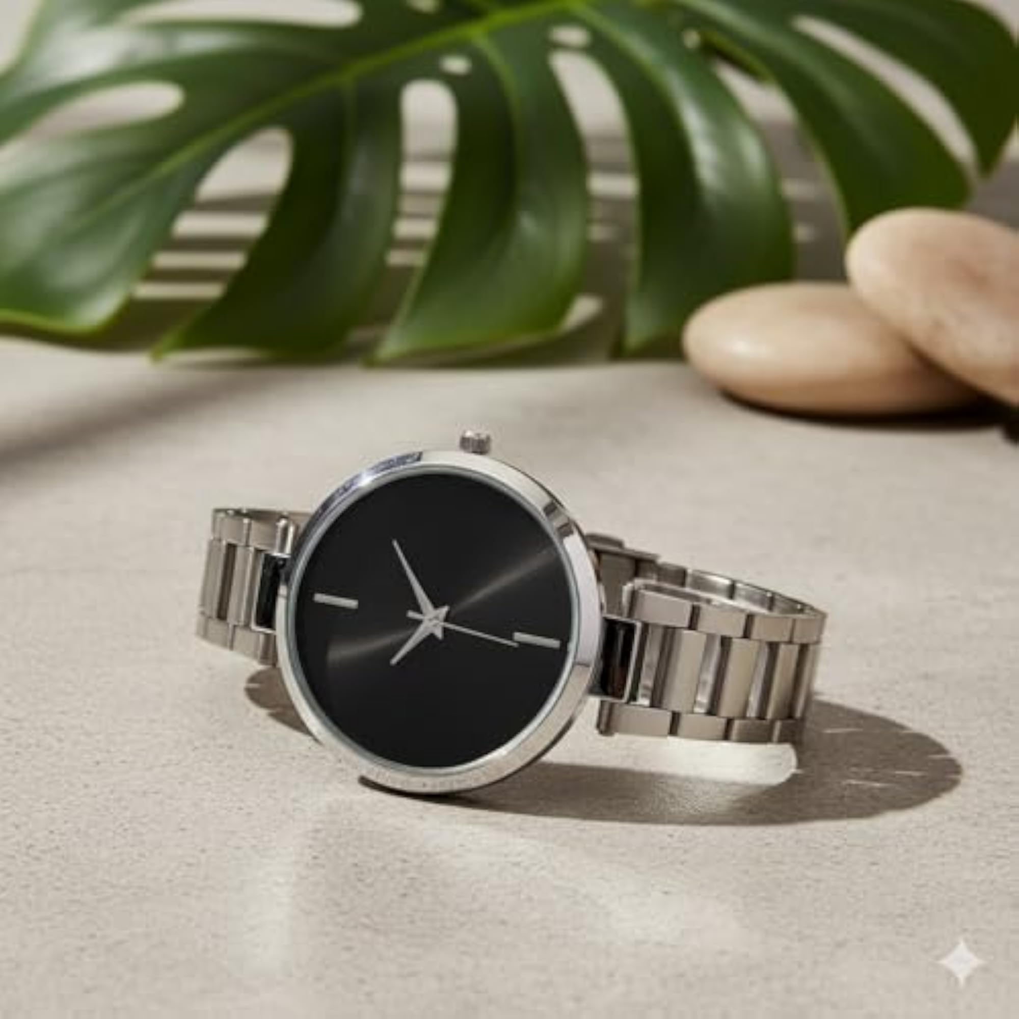 Women's Stylish Analog Watch with Silver Bracelet & Quartz Dial