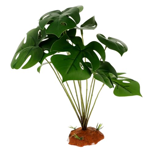 Levemolo Künstliche Pflanze Für Reptilienhabitate Reptilientankpflanze Und Harz Dekor Für Reptilienlebensraum Pflanzendekoration Für Aquarien Und Terrarien