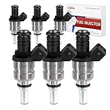 TSSLIIN Fuel Injectors Fit For-BMW 320i 323Ci 323i 325Ci 325Ci E46 325i 325xi 328Ci 328i 525i 528i X3 Z3 Z4 98 99 00 01 02 03 04 05, Inyectores OE Replacement 1427240 FJ491, 6PCS