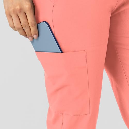 Image of Wink W123 Women's Flex-n-Reach Track Scrub Pant, Black, Large Petite