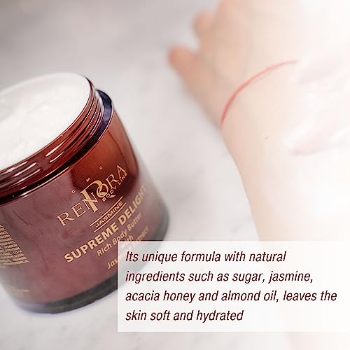 RENORA Natural Body Butter for Women with Almond Oil Hyaluronic Acid & Vitamins - Image 4