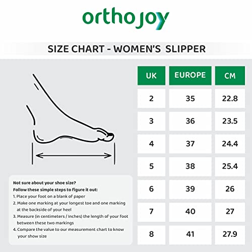 Image of ORTHO JOY Extra soft women's orthopaedic comfort fit slippers for women's daily use