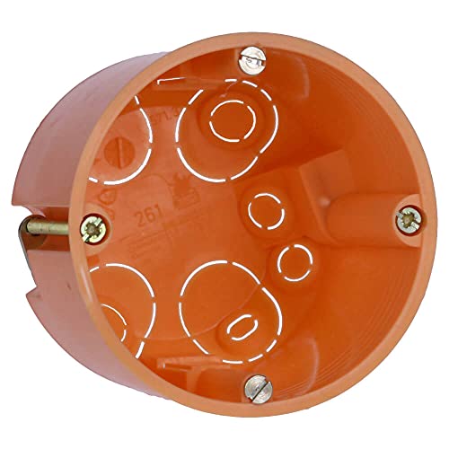 Voxura Hohlwanddose Gerätedose Schalterdose Abzweigdose Orange Unterputz UP HW Ø 68mm 61mm Tiefe tief 100 Stück