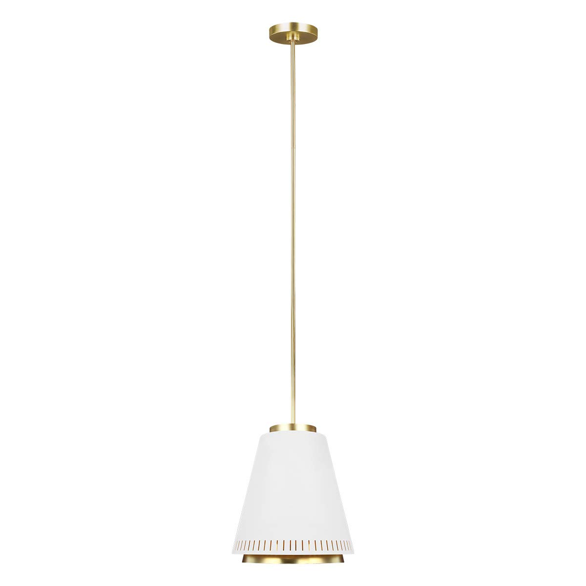 Feiss Carter 1 Light Pendant Style B - Matte White - Steel - Dimmable