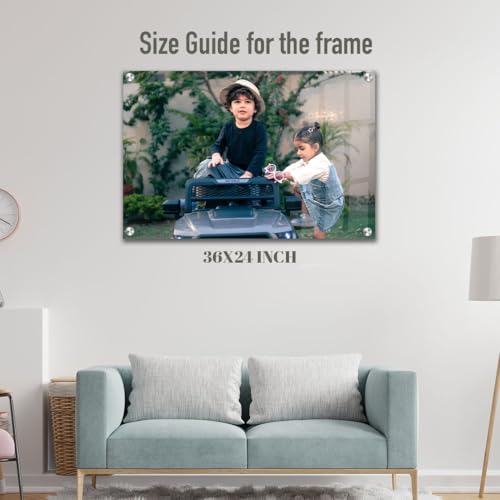 Image of SNAPTRAP 5mm Customized Photo Frame Customised Gift|Acrylic Photo Frame Personalized|Photo Frame For Wall Customised|Personalised Photo Frames for Gift On Anniversay, Birthday (Landscape, 24X36 Inch)