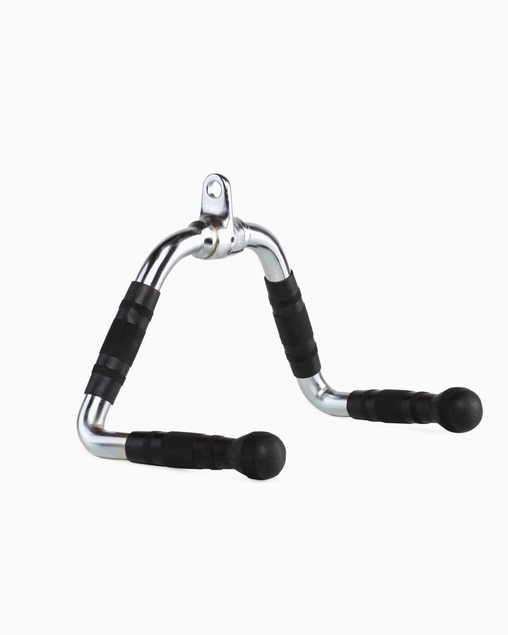 BOOMFIT Barre Multi-Exercices 34 cm Prise Serrée | Rowing Assis et Densité Dorsale Médiane à Poulie | Acier Chromé Robuste Antidérapant | Accessoire Tirage Horizontal Home Gym | 34 cm