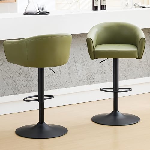 FIRAVOE Avocado Green Bar Stools Image