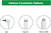 Vista 4 de Adaptador de alimentación y cable de 20 pies para cámara Ring, batería de cámara Ring Stick Up, batería de cámara Ring Spotlight Cam/Pro/Plus, Blink
