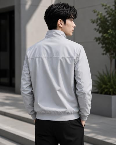 Image of TAGAS Men's Regular Jacket Fit For Casual Wear || Low-Cut Standing Collar || Men's Track Jackets | Stylish Jacket For Men ||Regular Fit Zip-Up Casual jacket|| bomber jacket for men
