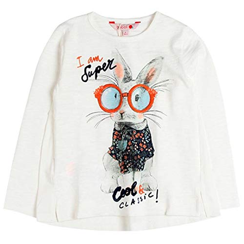 Boboli 458120 Punto Flamé T-shirt pour fille -  Blanc -  7 ans