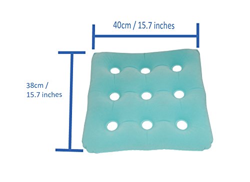 ObboMed HB-1502N New and Handy air Valve Foldable Portable, Inflatable Pressure Relieving Bath SPA Cushion W/ 4 Suction Cups for Bath Tube, Size 15 x 15.7 x 3” (38L x 40W x 7.5H cm) - Thumbnail 6