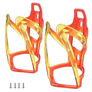 ROCKBROS Fahrrad Flaschenhalter 2er-Pack (Orange/Gelb)