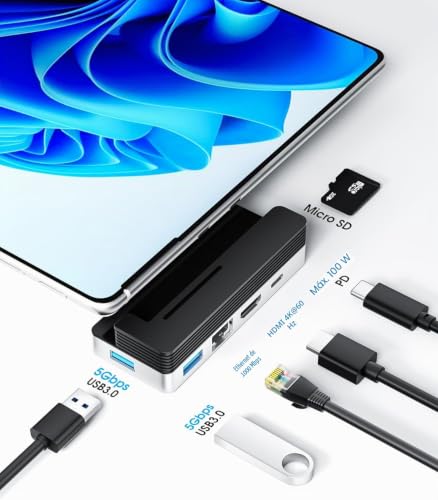 Concentrador Surface Pro 9 BYEASY con Carga 100W y HDMI 4K Diseño Premium 2