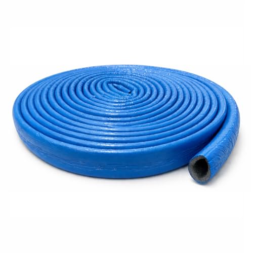 Isolierschlauch Rohrisolierung 10 m Rolle x Ø 22 mm / 6 mm Blau | Heizungsrohr Isolierung mit Schutzhaut | Warmwasserleitung Heizung | Rohr Dämmung Schlauch Rohrdämmung