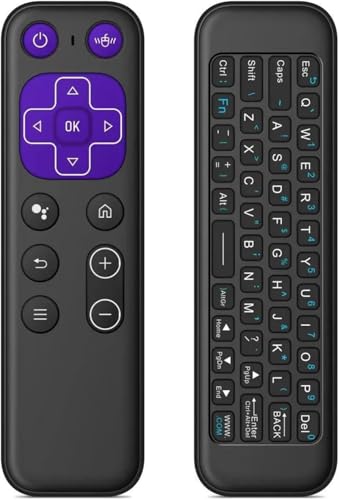 Image of ETZIN Wireless Remote, Universal Remote Control, 2.4g Remote Control with Air Mouse, Mini Keyboard with 58 Keys, 34h Working Time, Type-C Rechargeable Remote, IR rem-ote, Voice Assistant EPL-1536WA