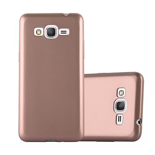 cadorabo Coque pour Samsung Galaxy Grand Prime en Metallic Or Rose - Housse Protection Souple en Silicone TPU avec Anti-Choc et Anti-Rayures - Ultra Slim Fin...