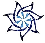 Artistry in Mosaics Pinwheel Medallion Ceramic Swimming Pool Mosaic (36' x 36')