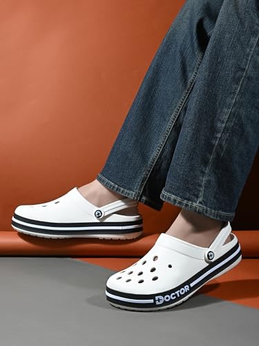 Image of Men Clogs with Back Strap | Lightweight Comfort Footwear | Cushioned EVA Sole | Anti-Slip Everyday Wear Clogs for Indoor, Outdoor, Work & Casual Use