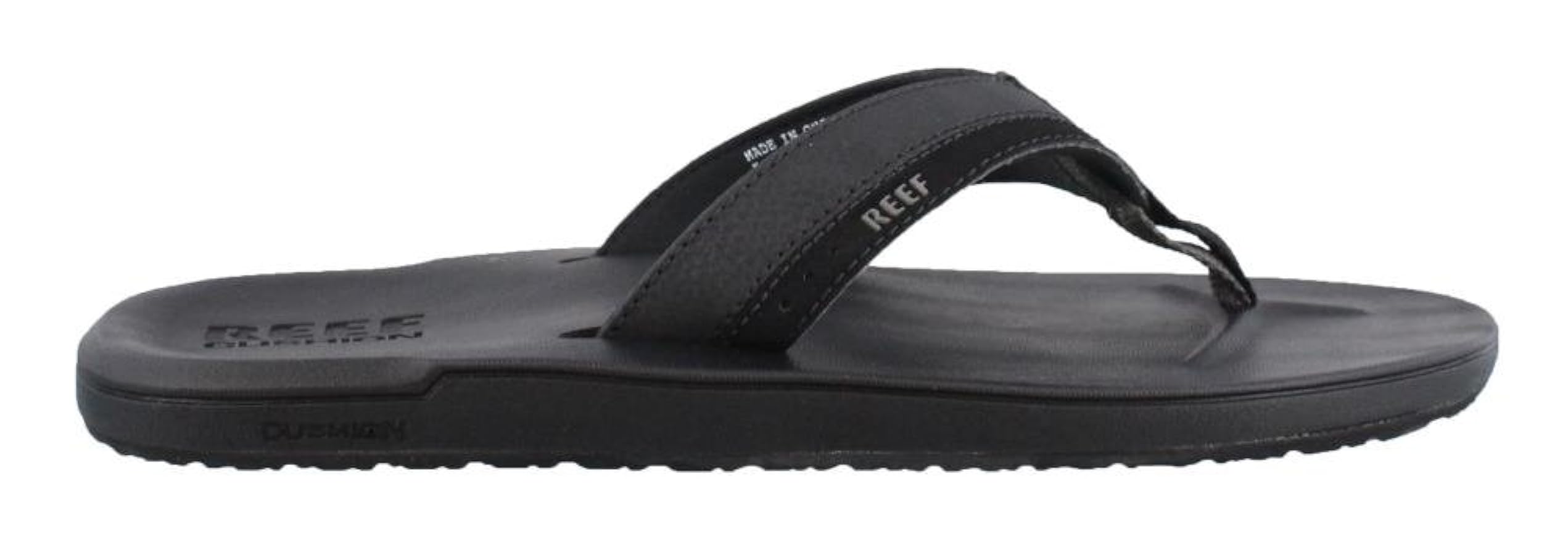 Amazon.com | Reef Men's Contoured Cushion Flip-Flop, Black, 7 | Sandals