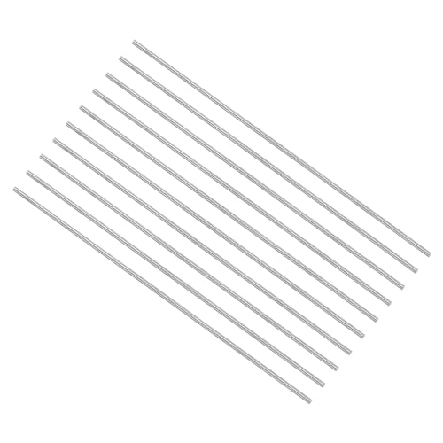 CoCud Runder Stahlstab, Durchmesser 0,8 mm, Länge 60 mm, Stab aus Hochgeschwindigkeitsstahl für Bastelarbeiten DIY für Bohrmaschinen, Drehmaschinen, Langweilmaschinen， 10 Stück