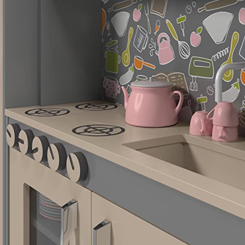 Cozinha Infantil de Brinquedo Diana com Refrigerador 100% MDF