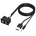 Produktbild CHELINK USB & 3,5 mm Aux Socket Verlängerungskabel, Universal Armaturenbrett Panel Unterputz Kabel für Volkswagen Toyota Radio Stereo GPS Media Player (1,5 m)