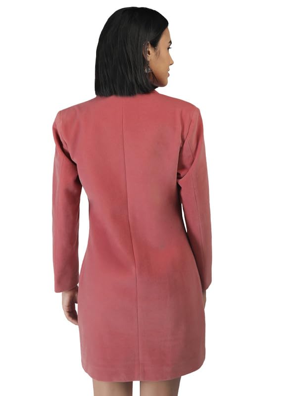 Image of PLAGG Women's Notched Lapel Long Overcoat