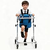 Pro Adjustable Pediatric Rollator Walker, Hemi Walker for Stroke & Cerebral Palsy Kids, Standing Support Gait Trainer, Special Needs Mobility Aid Wheelchair, Suitable for Height 31-47In (Blue)