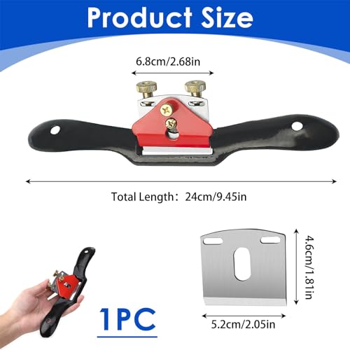 Wood Plane 10-Precision Wood Planer for Doors and Carpentry Adjustable Wood Cutting Hand Planer Tools and Equipment with Replacement Blades Accessories for Wood Craft Processing DIY Model Making - Image 2