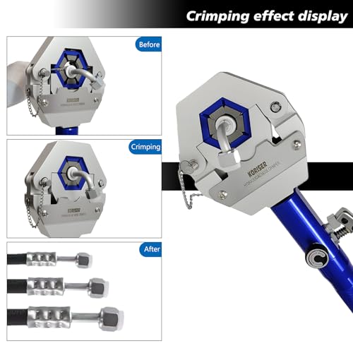 Image of Hydraulic AC Hose Crimper Hydra-Krimp 71500 Manual A /C Hose Crimper Kit Air Conditioning Repaire Handheld Hydraulic Hose Crimping Tool for BH Air Conditioner Hose & Beadlock A /C Fittings