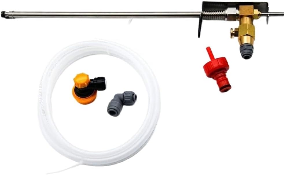Stainless Bottle Filler Beer Gun, 1 set of quick couplings, 1PCS 5.6ft hose, 1pcs stainless steel extended beer gun