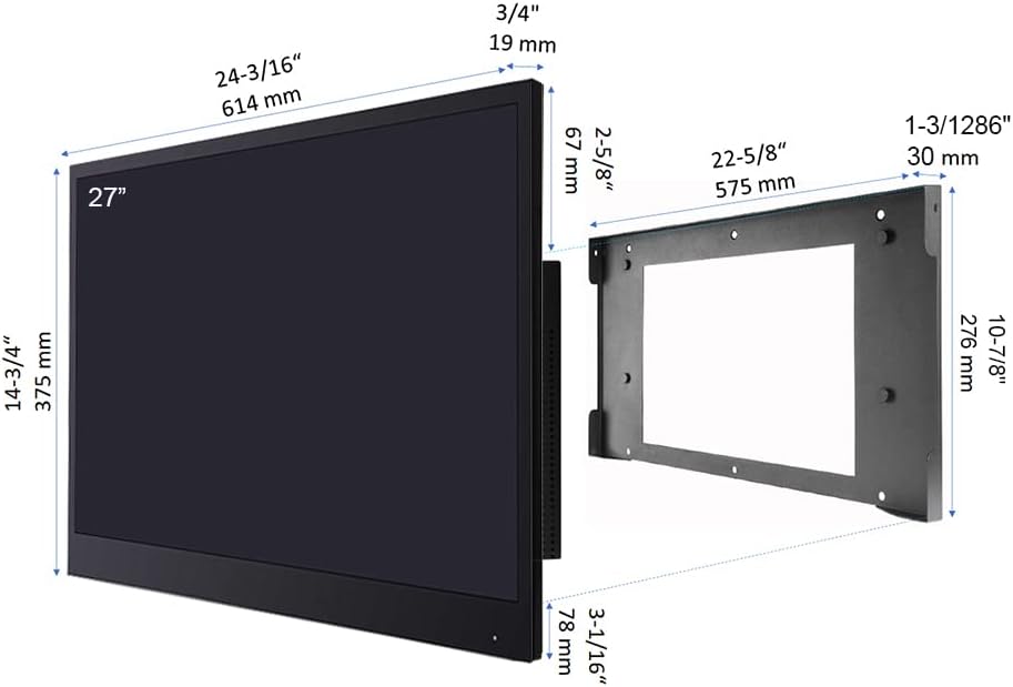Technical Specifications for the Soulaca 27-inch Bathroom TV