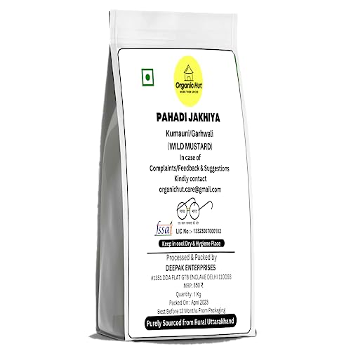 Image of Organic Hut Himalayan jakhiya seeds pahadi (Wild Mustard) Black Jakhya Seeds | Pahadi jakhiya | Pahadi jeera | Jakhiya Seeds | (Cleome Viscose) Purely Soured from Rural Uttarakhand (1 Kg)