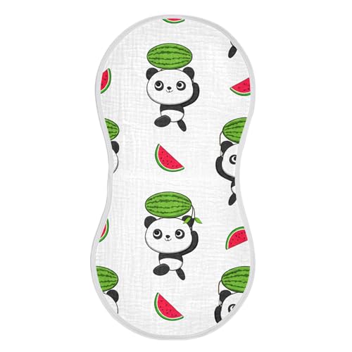 xigua Adorable Pandas Baby Burp Cloths for Newborn Boys and Girls 2 Pack, Soft & Absorbent Cotton Baby Burp Cloth, Baby Washcloths, Newborn Towel, Burp Rags