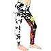 SCRAWLGOD Abstract Graffiti Print Girls Slimming Leggings Gym Workout Yoga Pants Sports for Kids Ankle Length Tights 4-13 Years