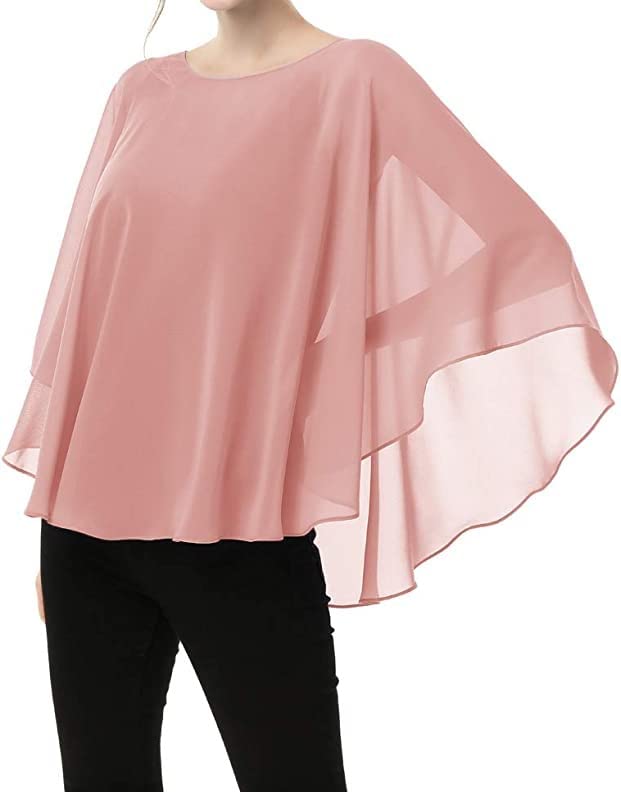mrugneni Chiffon Sheer Cape- DN- 504- Length - 24 inches-picture-24