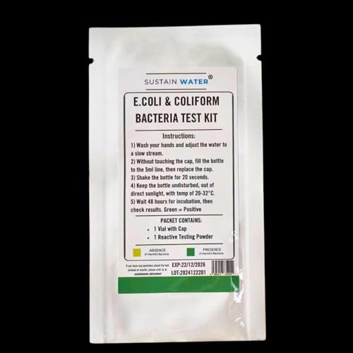 E. Coli & Coliform Bacteria Water Test Kit – Professional Home Water Safety Testing | Fast, Accurate Detection of Bacterial Contamination