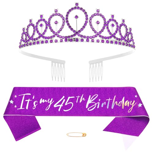 45° compleanno tiara fascia per le donne compleanno principessa corona