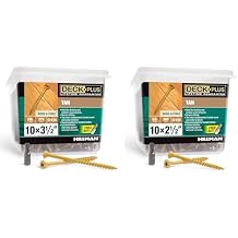 Deck Plus 48422 Wood Screws #10 x 3-1/2", Tan, 5lb Box & Wood Screws, Tan Exterior Screws, #10-2.5, 5lb Box, 48416