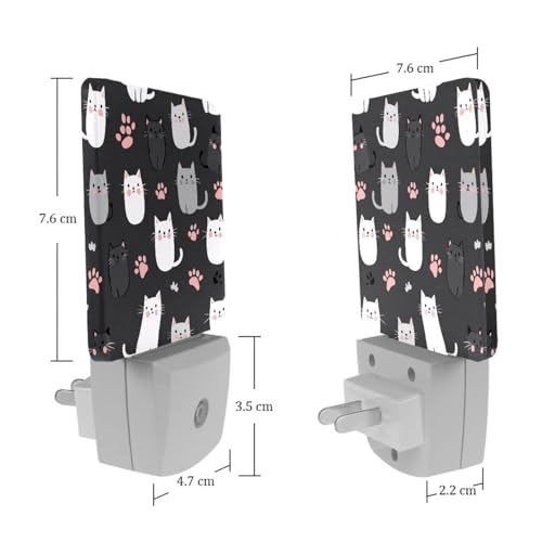 Lámpara de noche LED plug-in, 2 piezas, sensor crepúsculo miniatura 7