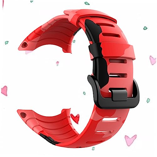 Correa de reloj de camuflaje roja de TPU ajustable marca NUOBESTY 7