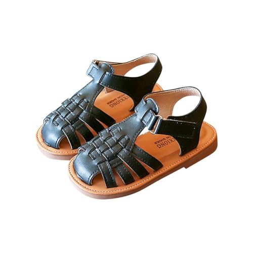 Baby Girls Summer Sandal Lightweight Soft Sole Closed-Toe Outdoor Leather Athletic Footwear