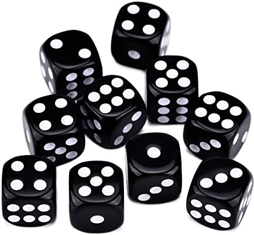 Dice Set 30PCS - 6 Sided 16mm 6 Colours Spot Game Dice Set for Smoother Rolling No Harmful Materials Rounded Edges