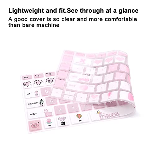 MMDW English Soft Silicone Keyboard Cover for HP 2020 2019 2018 14" Laptop - image 2