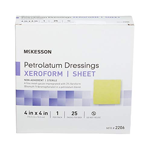 McKesson 2206 Xeroform Petrolatum Gauze Dressing, 4 x 4 Inch, Box of 25 - Thumbnail 6