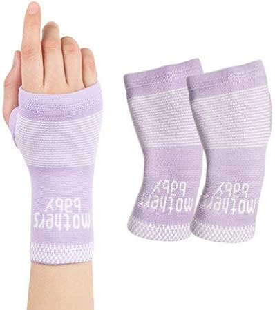 Amazon ラインパープル サポーター 産後 手首 抱っこ マタニティ専用 バンド ケア 妊婦 着圧 固定 抱っこ疲れ ママ 子育て リストバンド Narapoint ひざ用