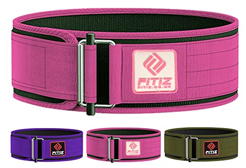 FITIZ Ceinture d'haltérophilie pour entraînement de gym et exercice pour homme et femme (M, rose) Cover