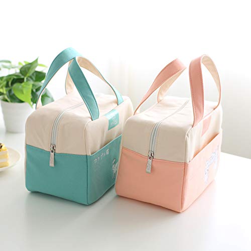 Stylish Bento Lunch Carry Bags - Thermal Cooler Lunch Tote Handbag With Pockets Durable Handles Fashionable Japanese Printing For Kids Teens Preschool High College Student #TOP6