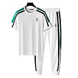 Men's Casual Outdoor Fashion Trending Casual Trending (White/Green, 4XL)