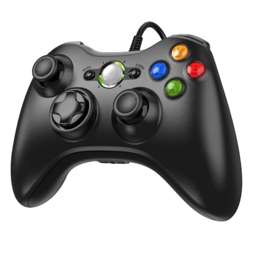 Etpark X-Box 360 Controller Wired, Gamepad Controller with Wired USB for Microsoft X-Box 360 & Slim Console and PC Windows XP / 7/8 / 10, with Upgraded Joystick, Black